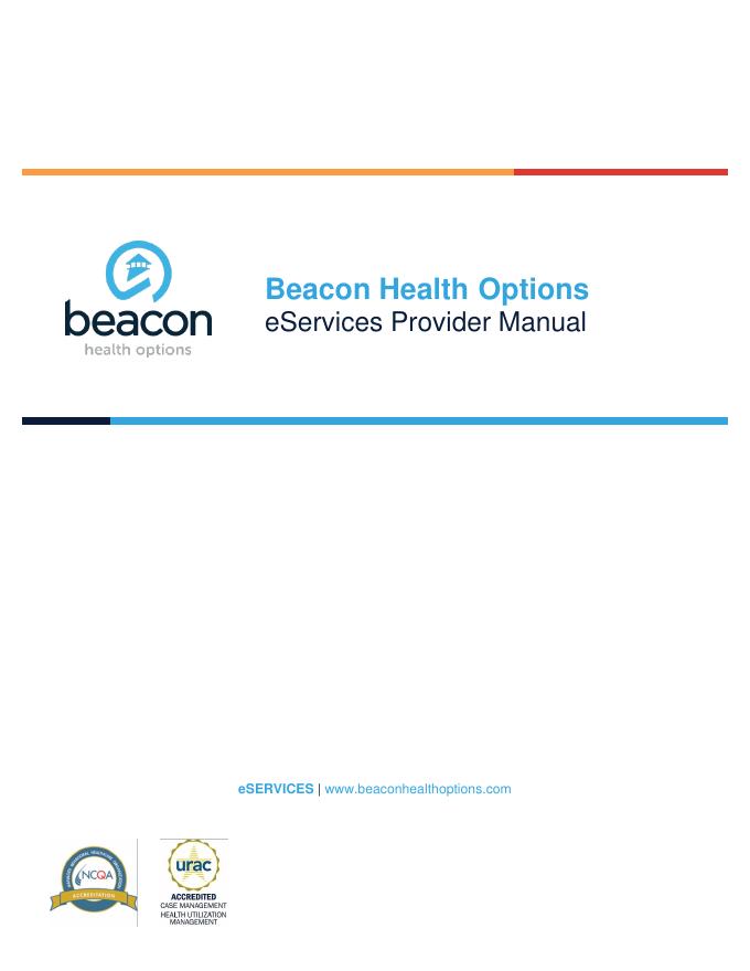 Beacon Health Options eServices Provider Manual