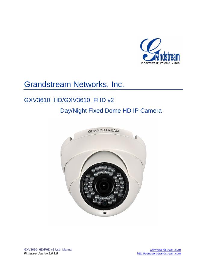 GXV3610_HD/FHD v2用户手册