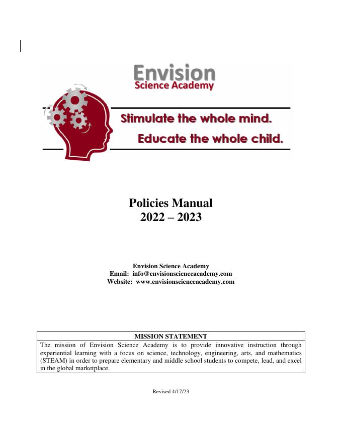 2022-2023年学期政策手册