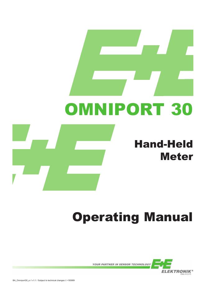 OMNIPORT 30手持式测量仪使用手册