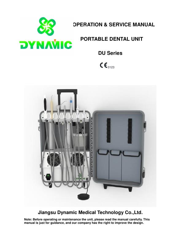 手持式牙科单位DU系列0123 操作和维护手册