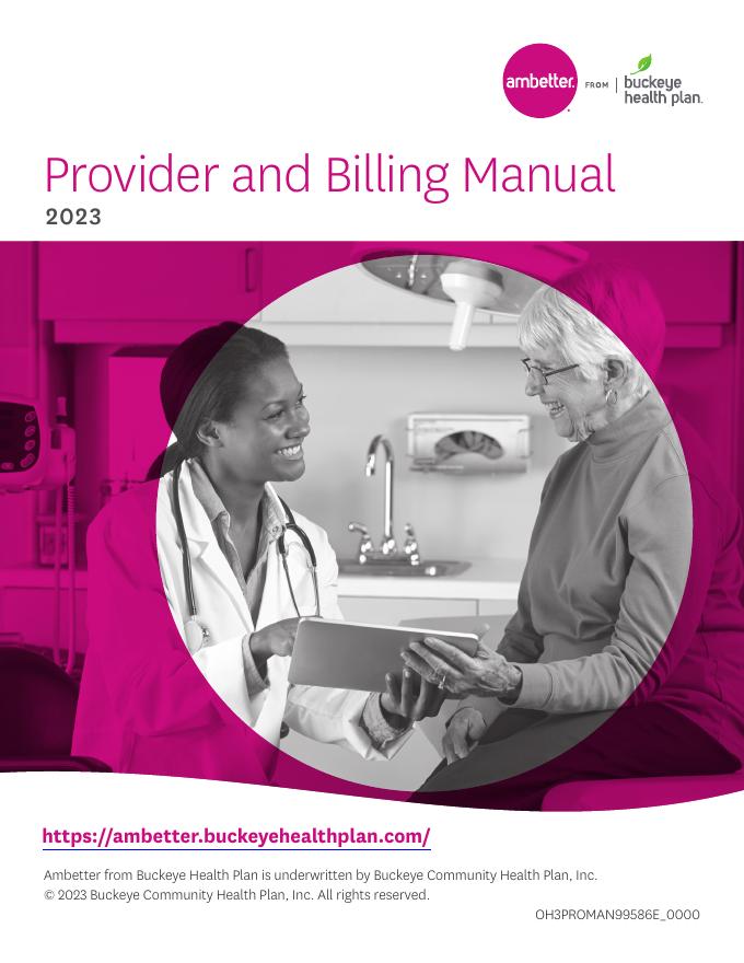 Provider and Billing Manual 2023