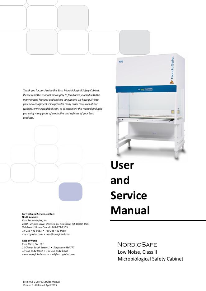 NordicSafe微生物安全橱柜使用手册