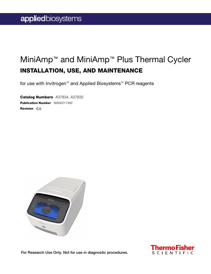 MiniAmp™和MiniAmp™ Plus热循环仪安装、使用和维护