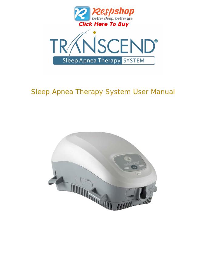 Transcend Sleep Apnea Therapy User Manual
