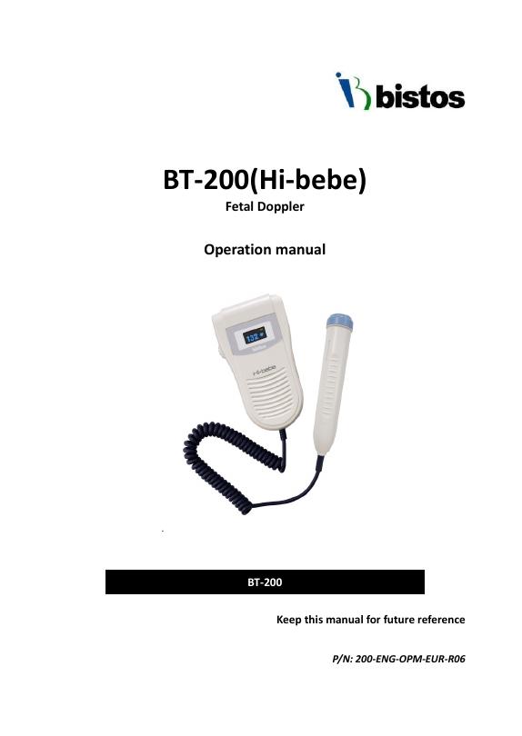 Bistos BT-200（Hi-bebe）胎儿多普勒使用手册