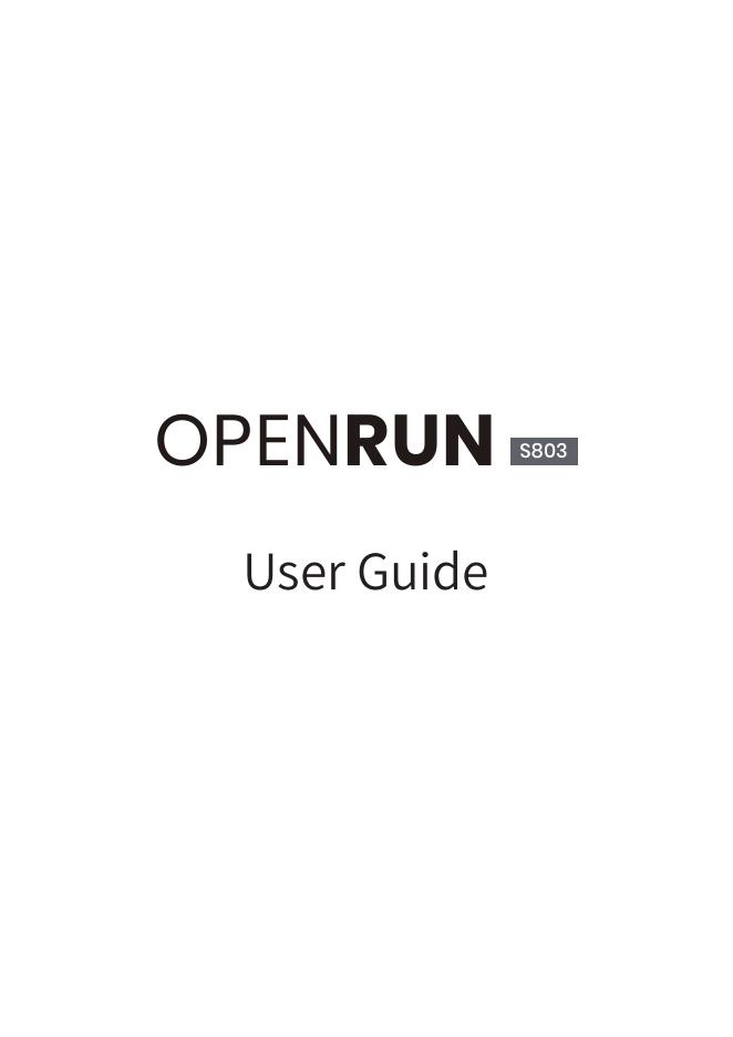 OpenRun S803用户手册