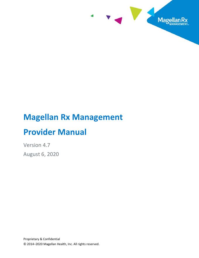 Magellan Rx Management Provider Manual 4.7