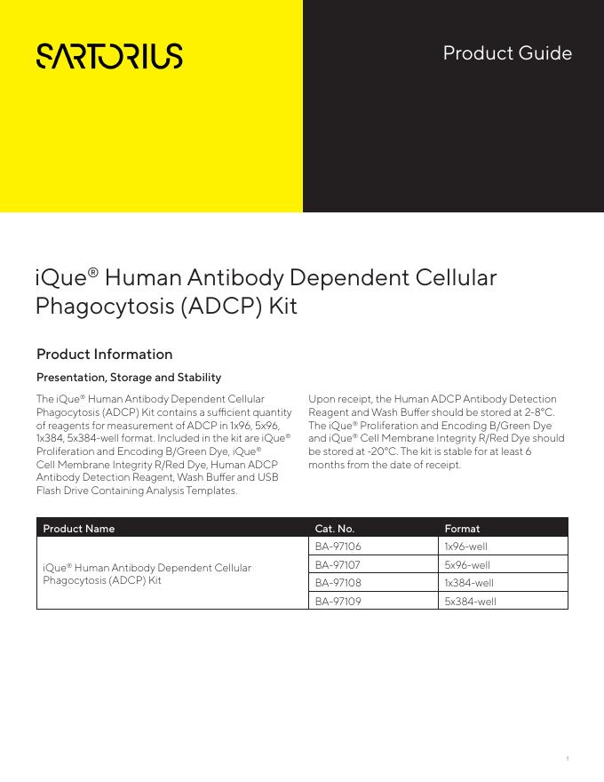 iQue® Human Antibody Dependent Cellular Phagocytosis(ADCP)Kit产品手册
