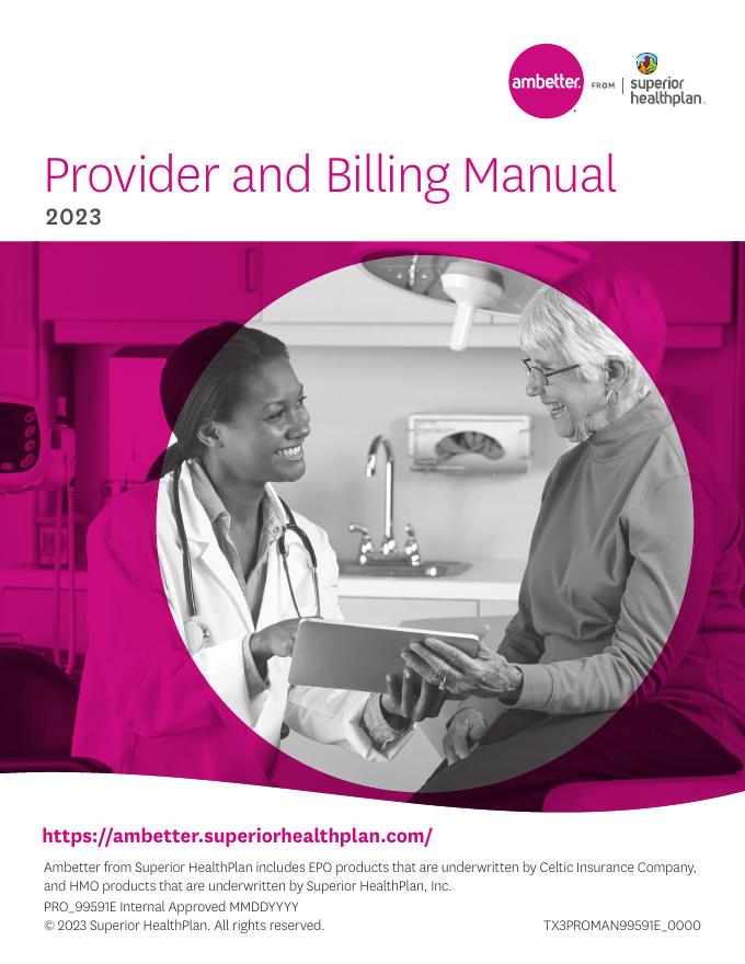 Provider and Billing Manual 2023