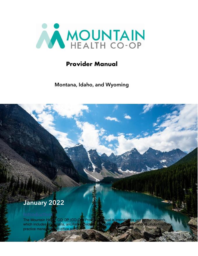 蒙大拿州、爱达荷州和怀俄明州的医疗保险提供商手册