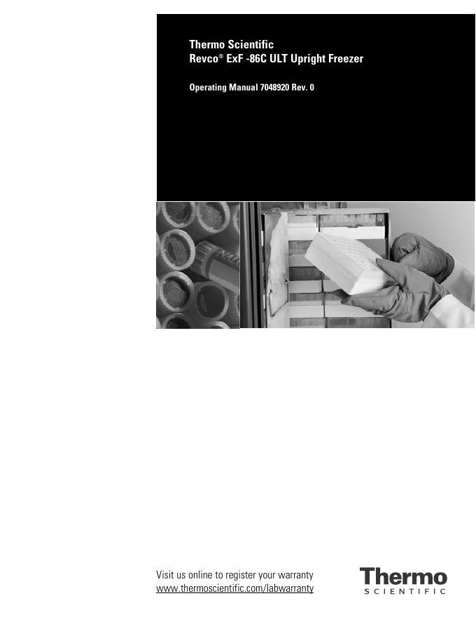 Thermo Scientific Revco ExF-86C ULT Upright Freezer 使用手册