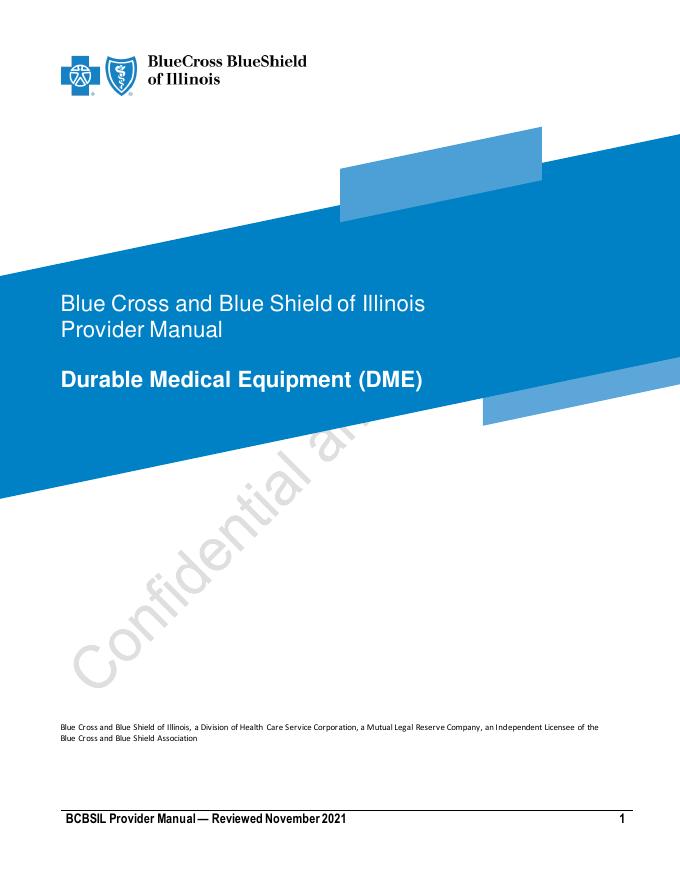 BCBSIL Provider Manual—Reviewed November 2021