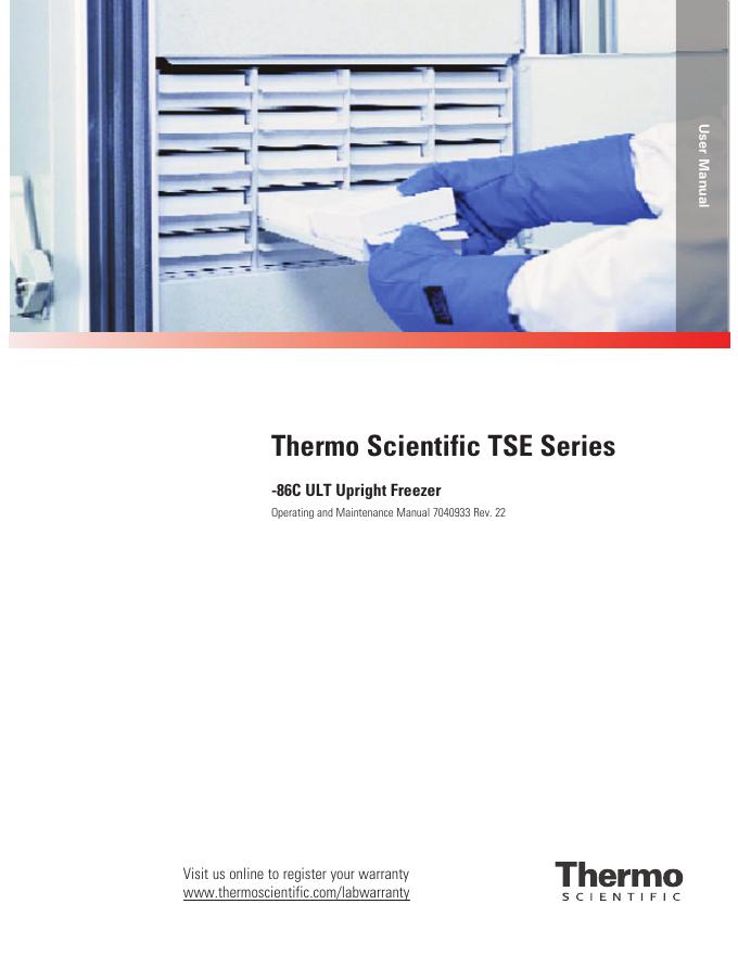 Thermo Scientific TSE Series-86C ULT Upright Freezer 操作和维护手册