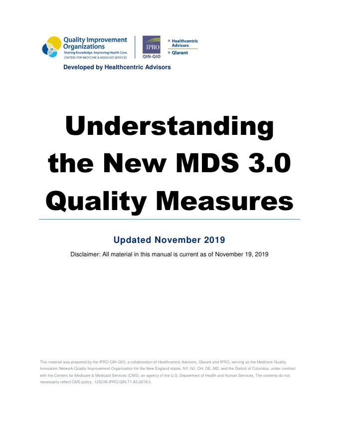 Understanding the New MDS 3.0 Quality Measures