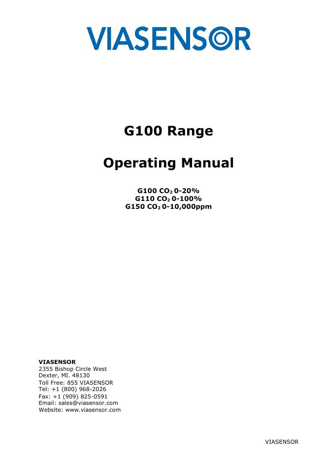 VIASENSOR G100系列测量仪使用手册