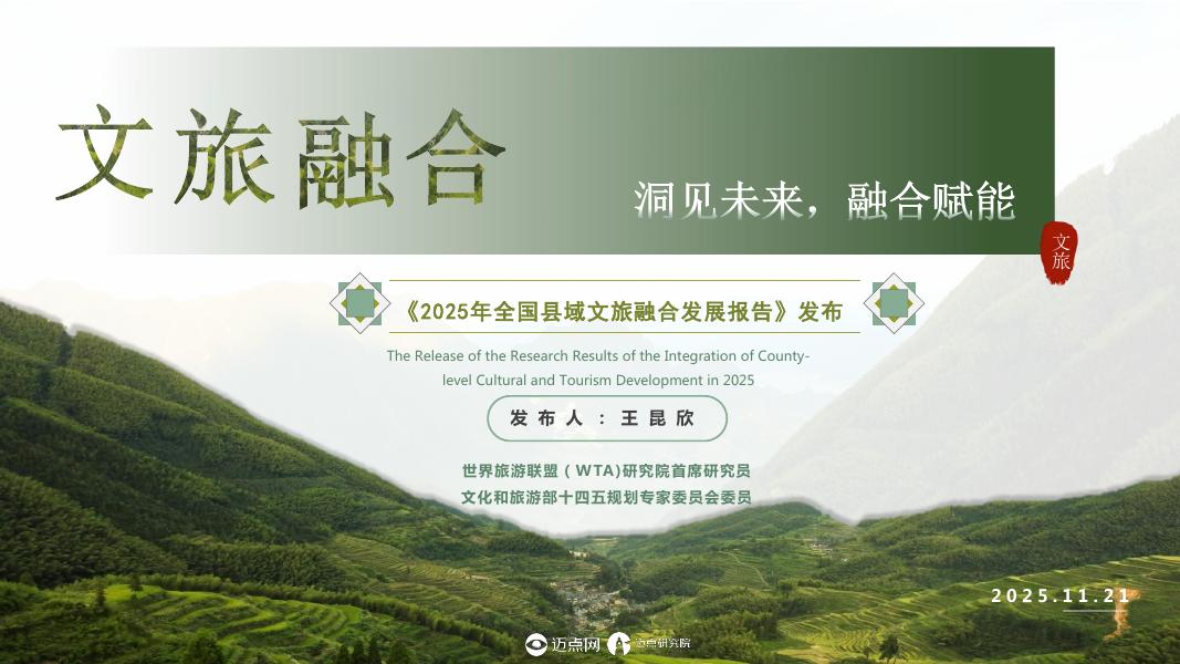 迈点研究院：2025年全国县域文旅融合发展报告海报
