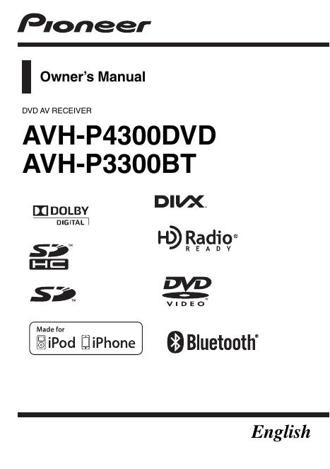 AVH-P4300DVD AVH-P3300BT用户手册