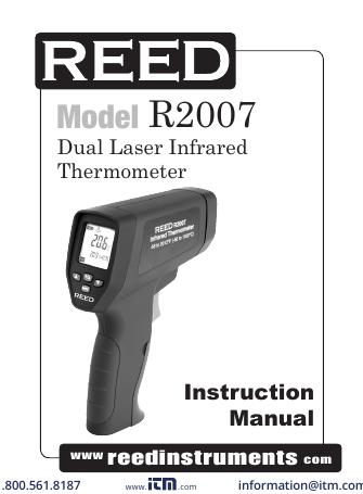 雷德仪器R2007双激光红外温度计使用手册