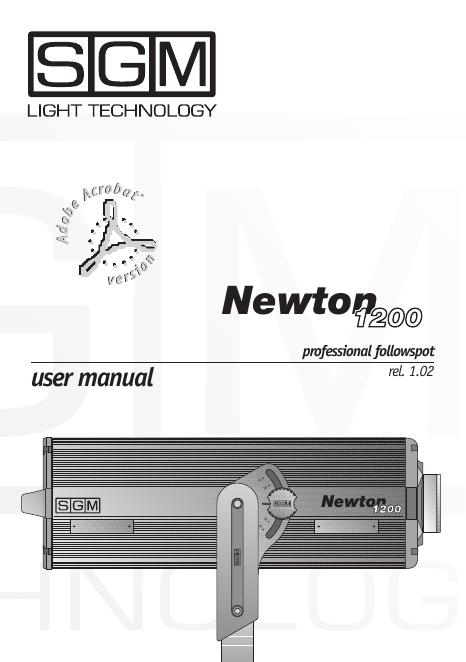 Newton 12 1200 专业追光灯使用手册