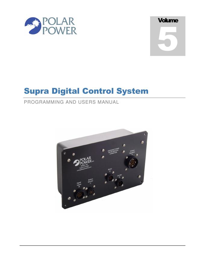 Polar Power Supra Digital Control System用户手册