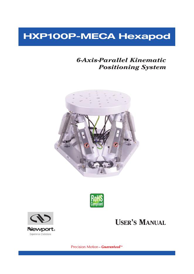 HXP100P-MECA 6-Axis-Parallel Kinematic Positioning System 用户手册