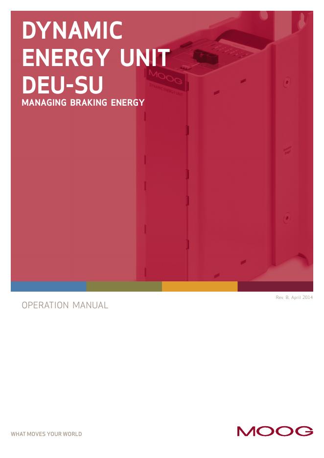 Moog Dynamic Energy Unit DEU-SU 操作手册