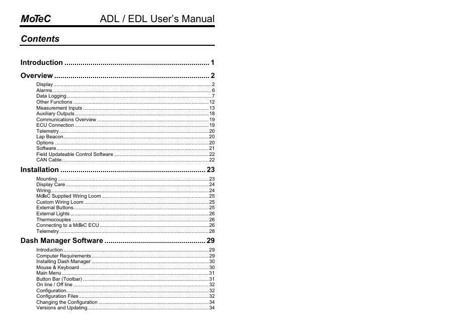 moTeC ADL/EDL用户手册
