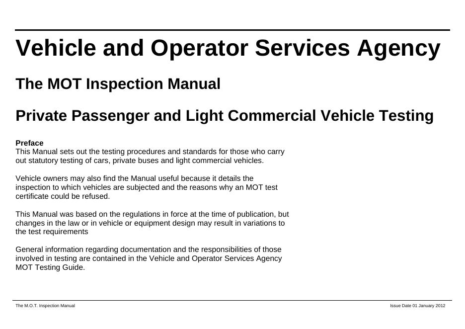 英国交通部汽车检测手册