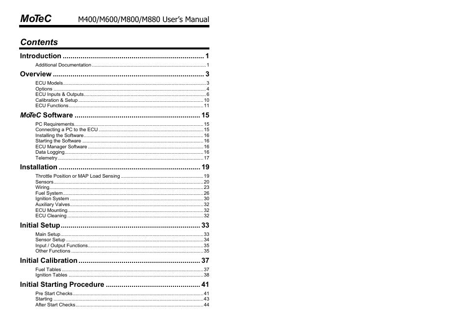 MoTeC M400/M600/M800/M880用户手册