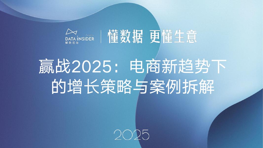 解数咨询：赢战2025：电商新趋势下的增⻓策略与案例拆解报告-第315期（试读版）海报