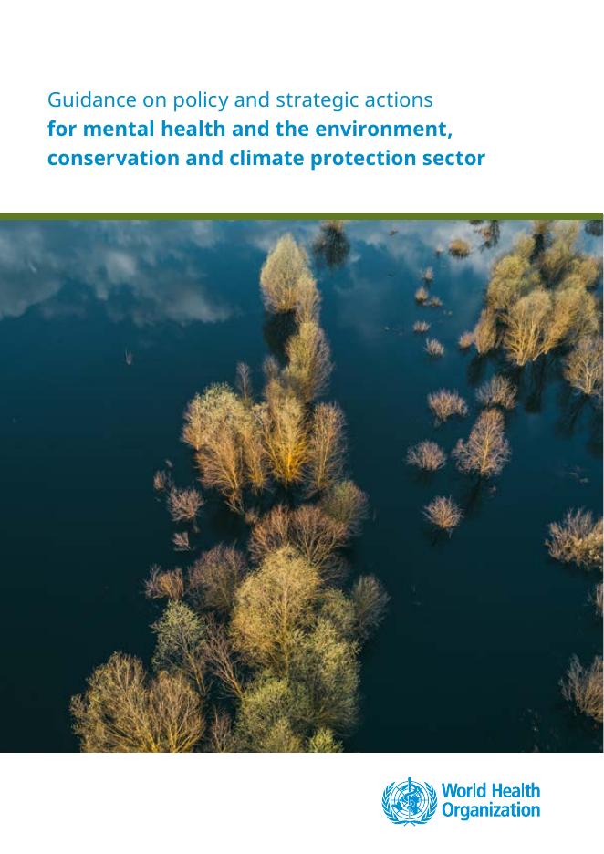 WHO世界卫生组织：2025年心理健康和环境保护、保护和气候保护部门的政策和战略行动指南报告（英文版）海报