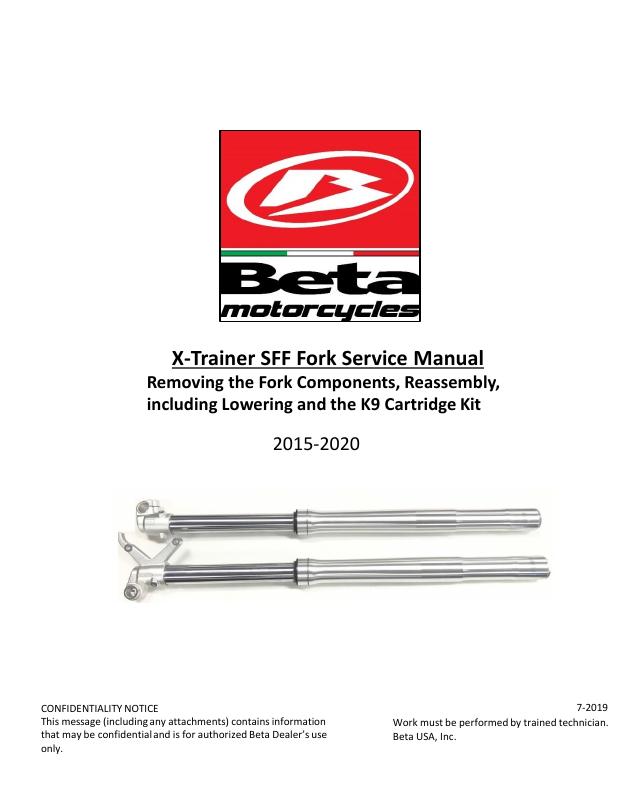 X-Trainer SFF前叉维护手册