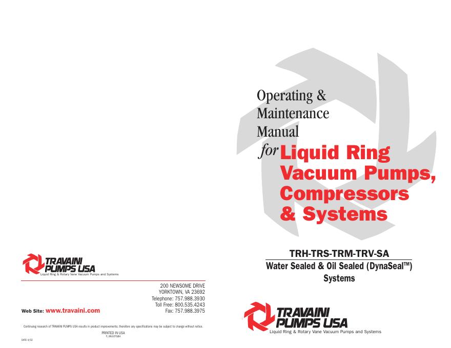 液环真空泵维护手册