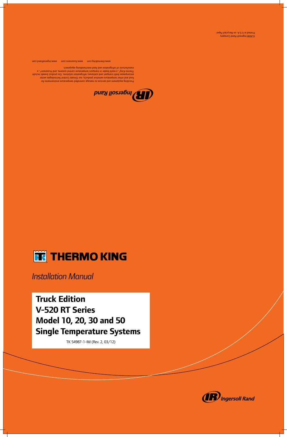 Thermo King V-520 RT 车辆版安装手册