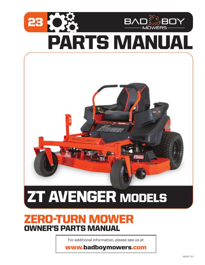 零转弯割草机零件手册