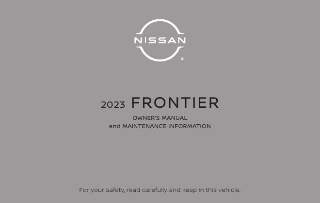 2023款日产Frontier车主手册补充文件