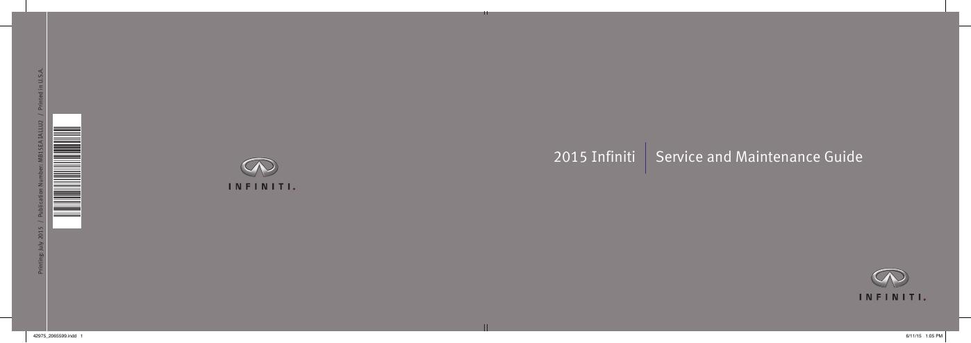 2015英菲尼迪保养手册