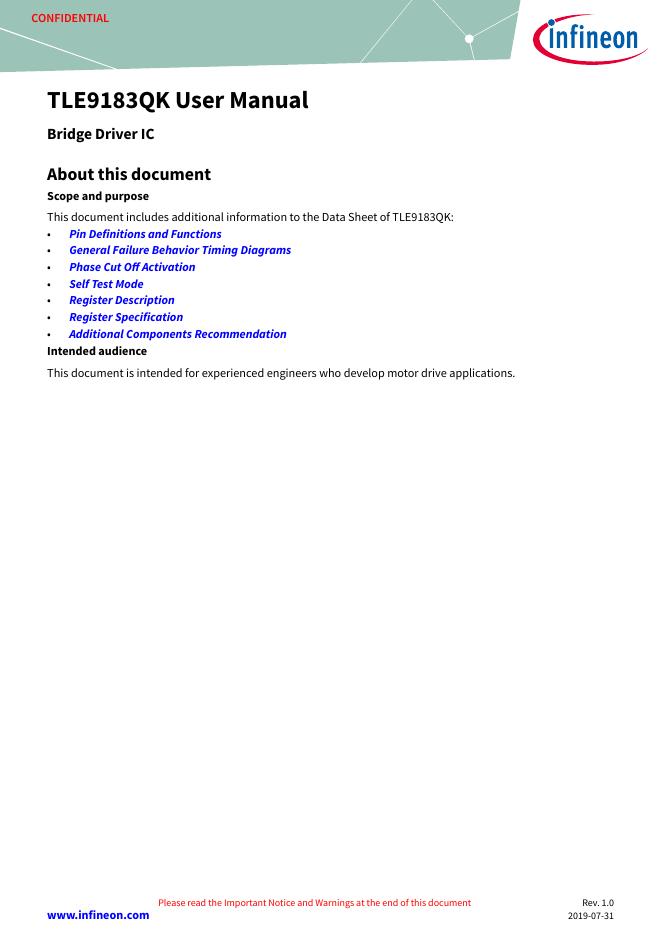 TLE9183QK 用户手册