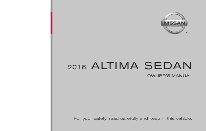 2016 ALTIMA SEDAN 车主手册