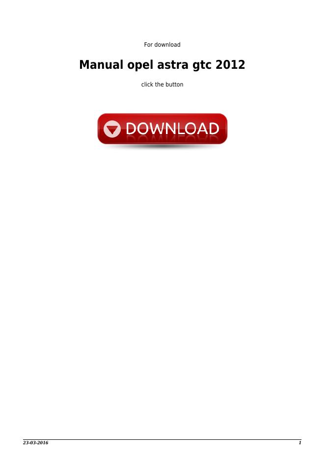 Opel Astra GTC 2012 手册
