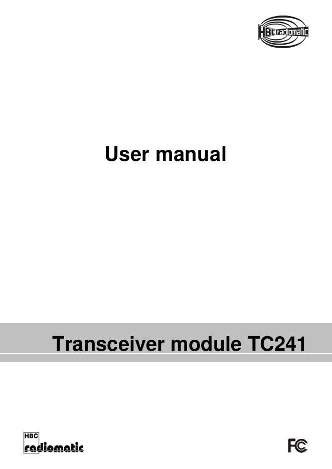 Transceiver module TC241用户手册