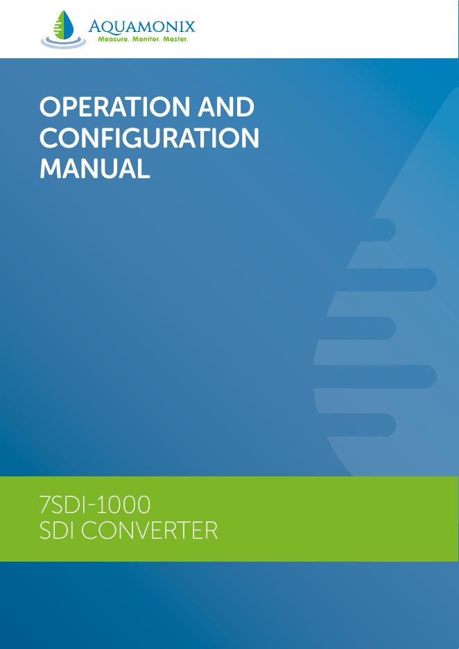 7SDI-1000 SDI 转换器操作和配置手册