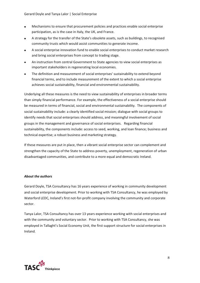TASC：思考文章：社会企业-促进可持续经济复苏的一种被忽视的方法（英文版）_第9页