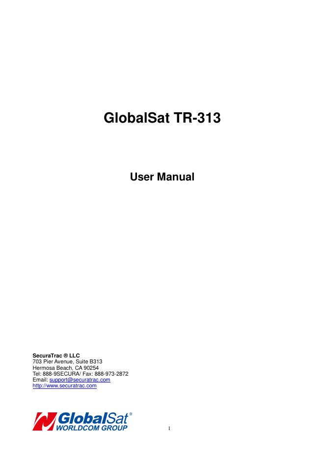 GlobalSat TR-313 用户手册