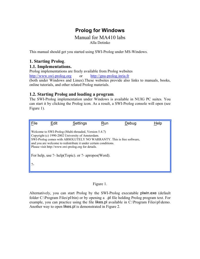 Prolog for Windows手册