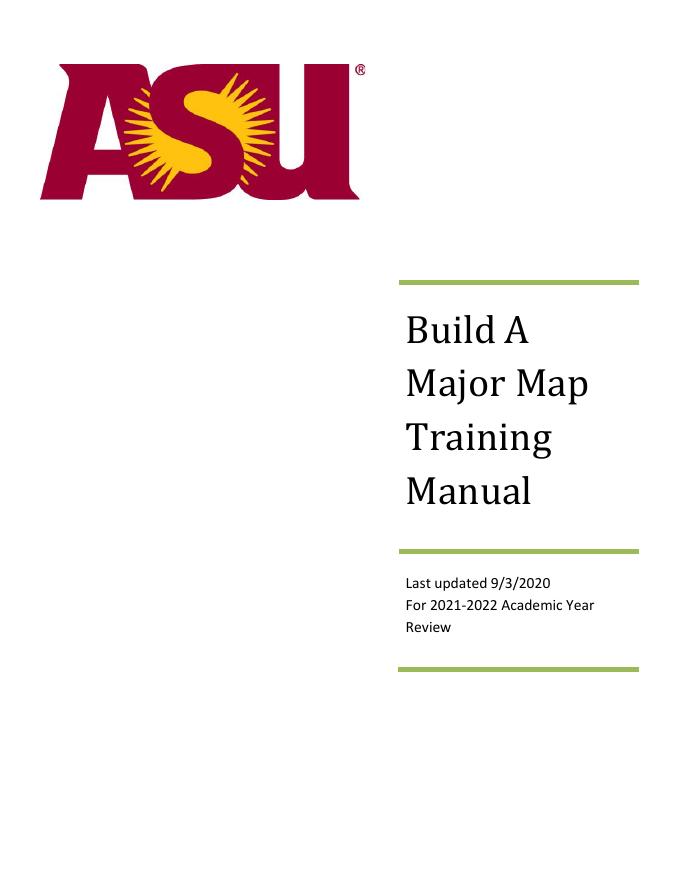 ASU Major Map Training Manual