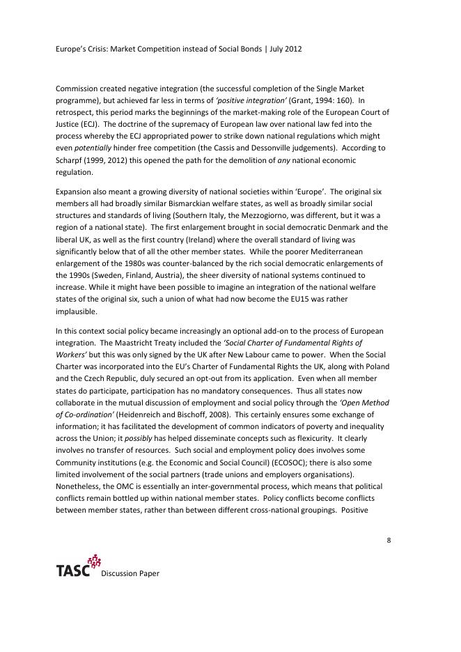 TASC：欧洲危机：市场竞争力而非社会契约（英文版）_第9页