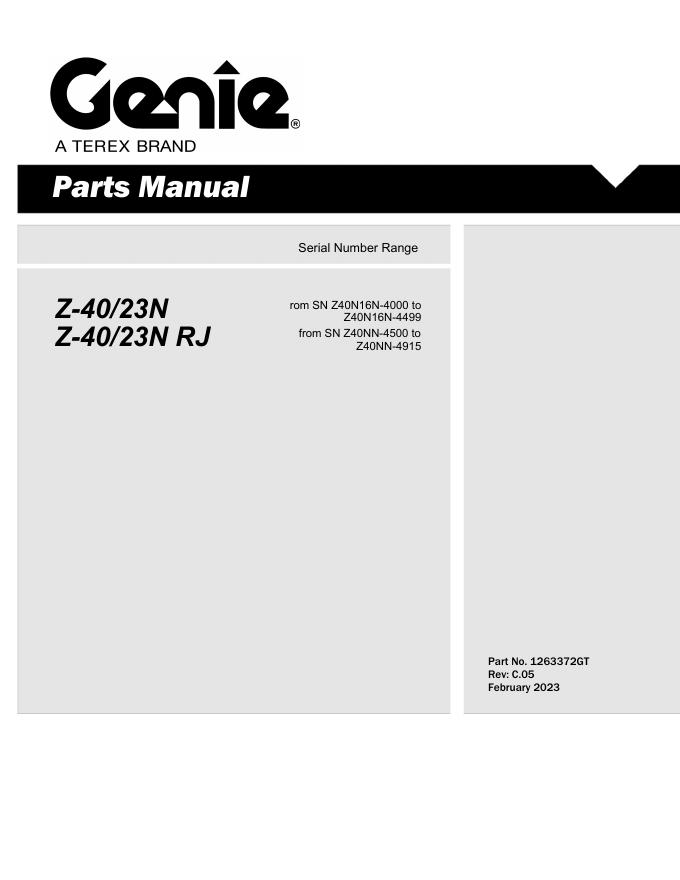 Z-40/23N,Z-40/23N RJ零件手册