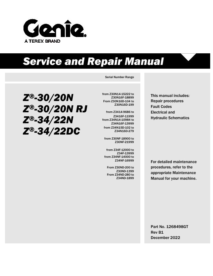 Z®-30/20N Z®-30/20N RJ Z®-34/22N Z®-34/22DC 维修手册